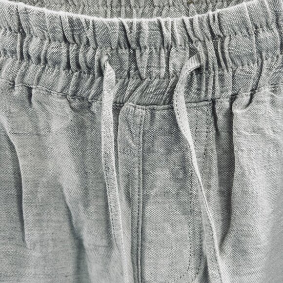Lane Bryant Pants Womens 18/20 Beige Linen Blend Cropped Drawstring Relaxed Fit - Picture 3 of 13